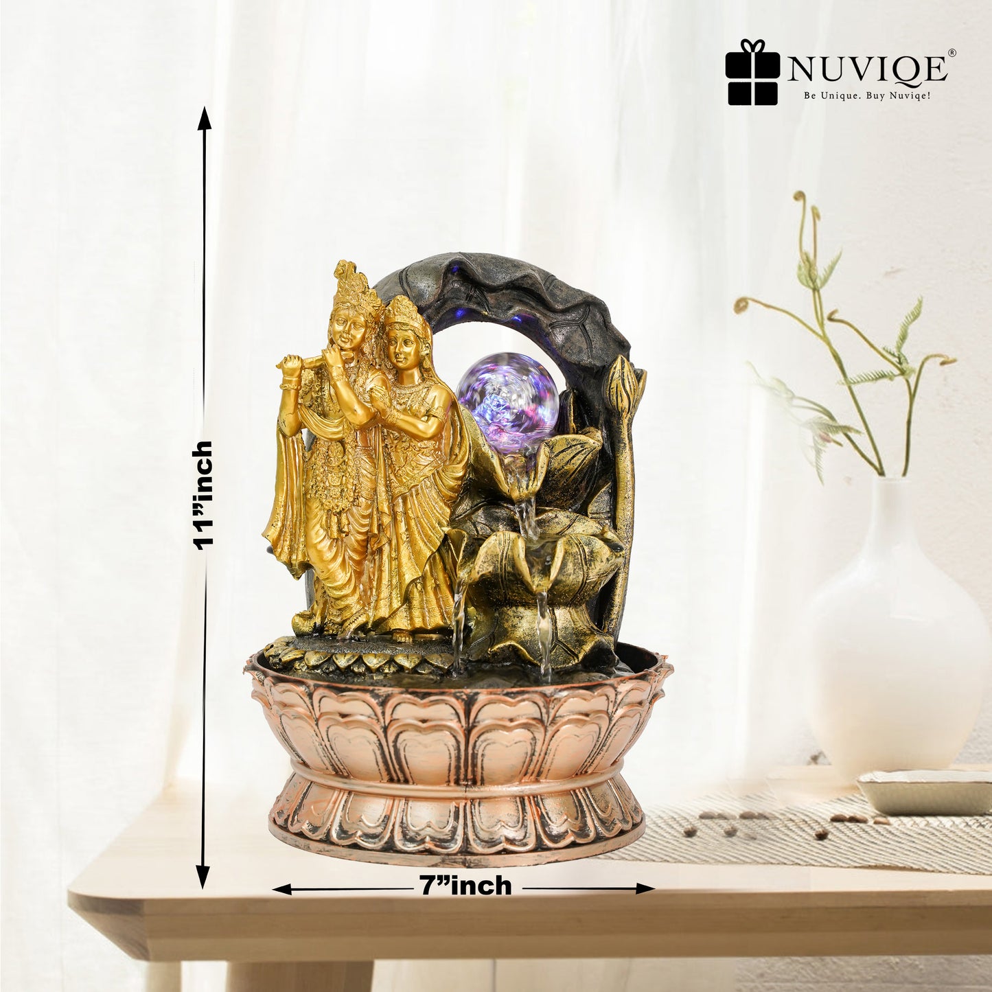 Krishna & Radhe Gold Fountain