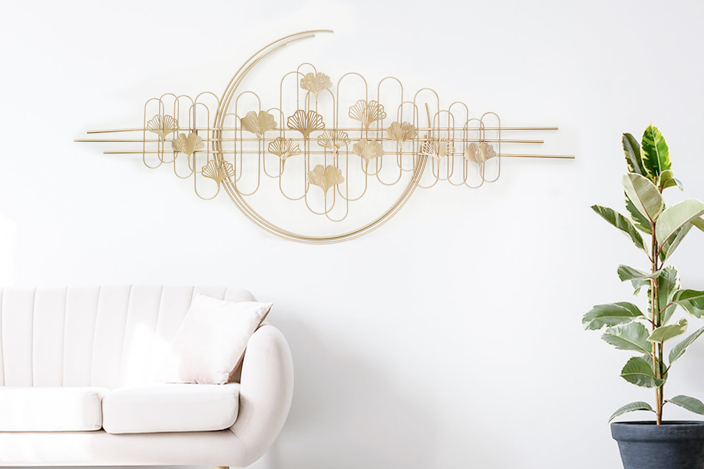 Golden Flower Wall Art