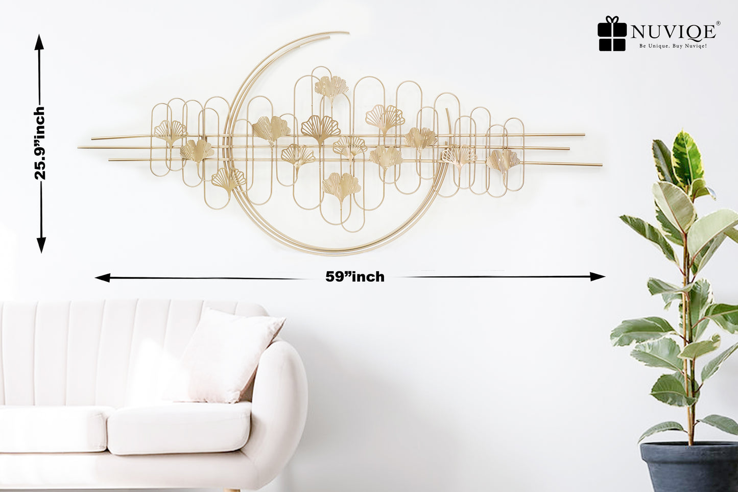 Golden Flower Wall Art