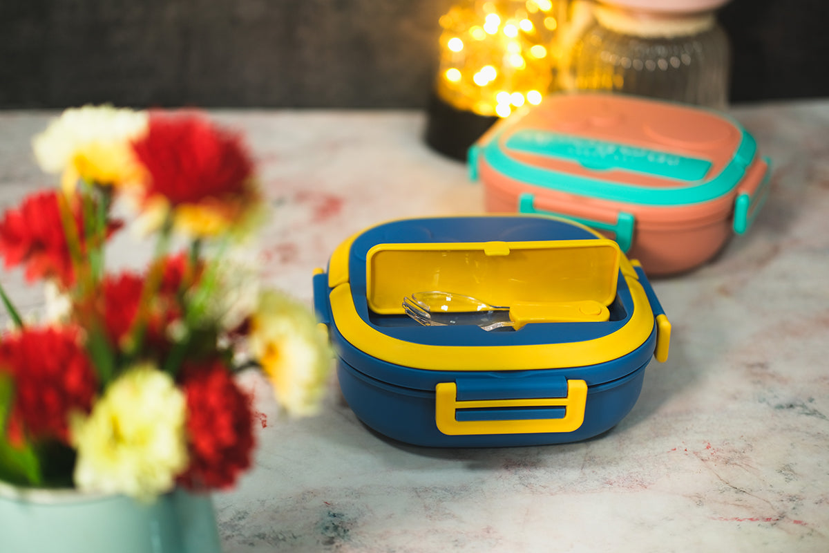Lunch Box with 2 Compartment Lid