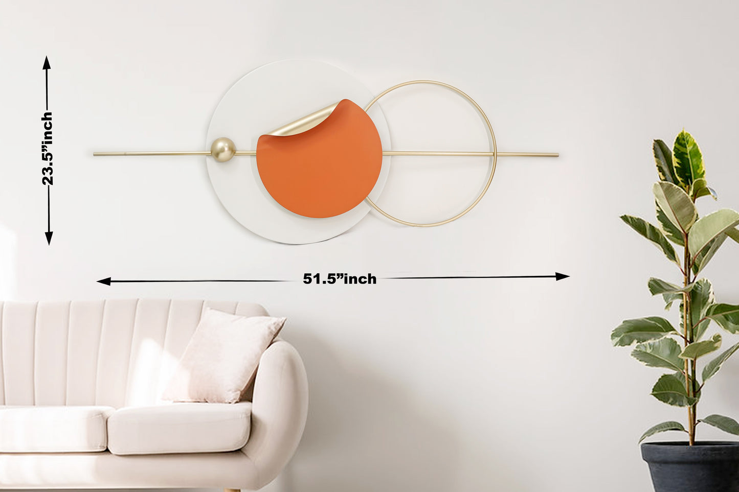 Gold and Orange Wall Art