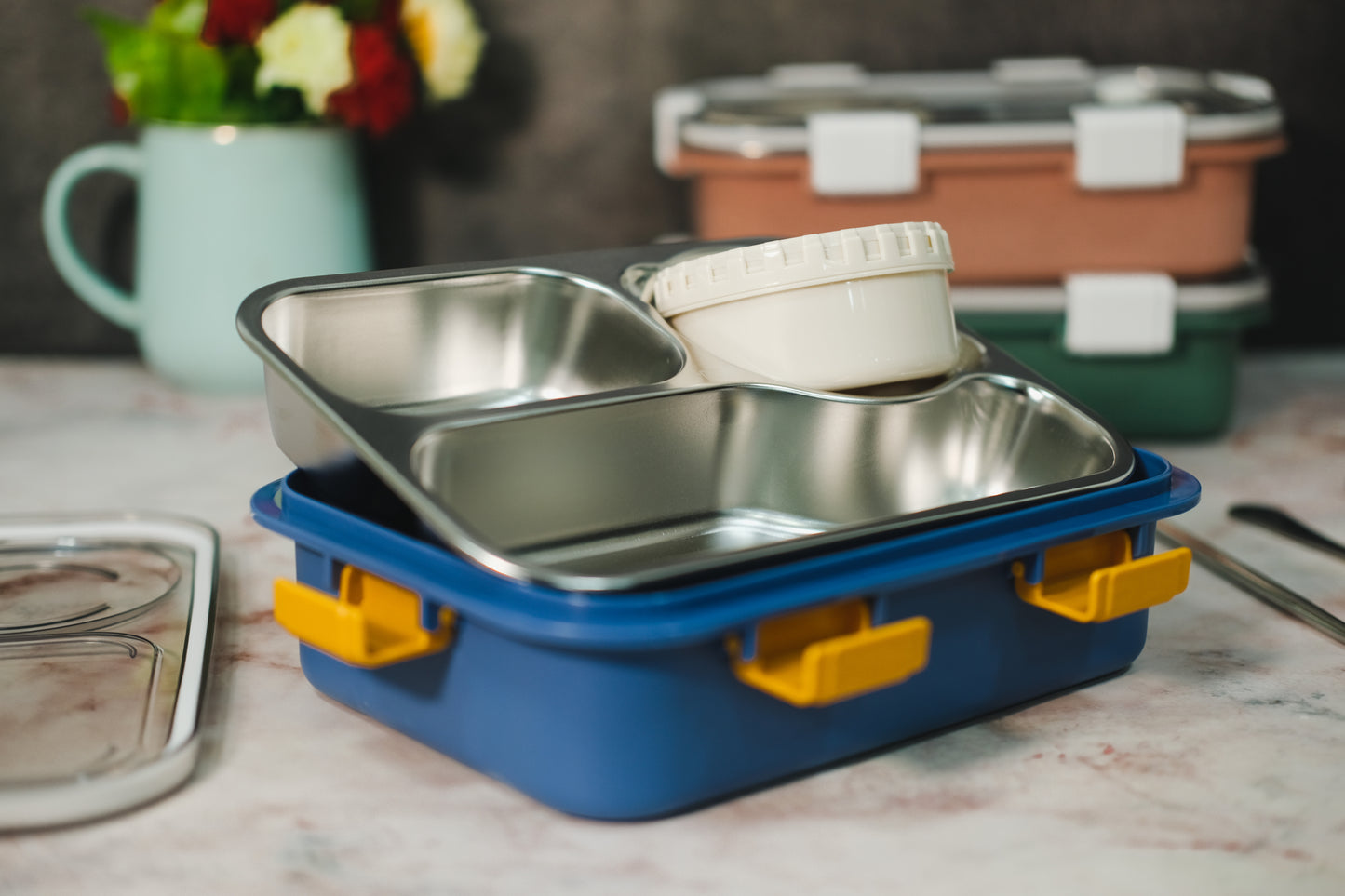 Triple Grid Lunch Box