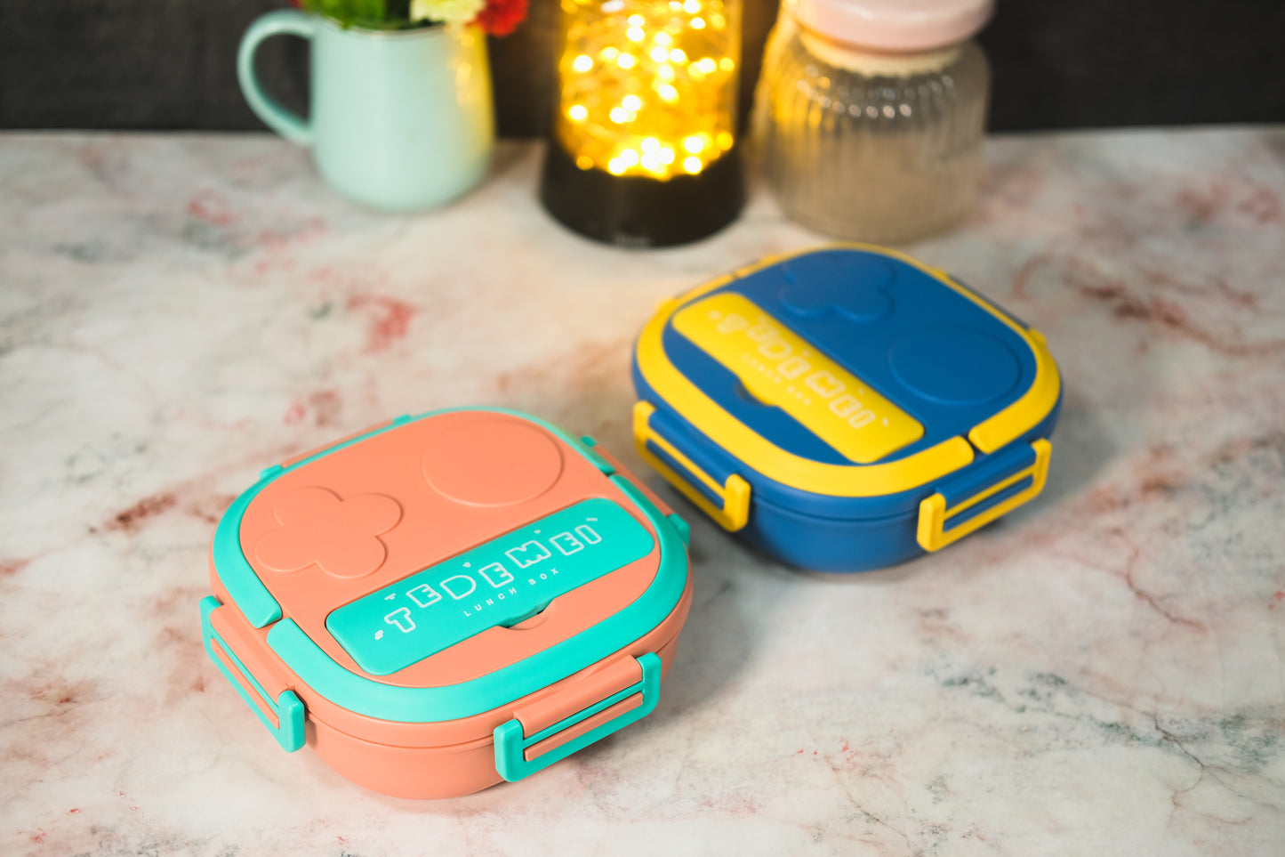 Lunch Box with 2 Compartment Lid
