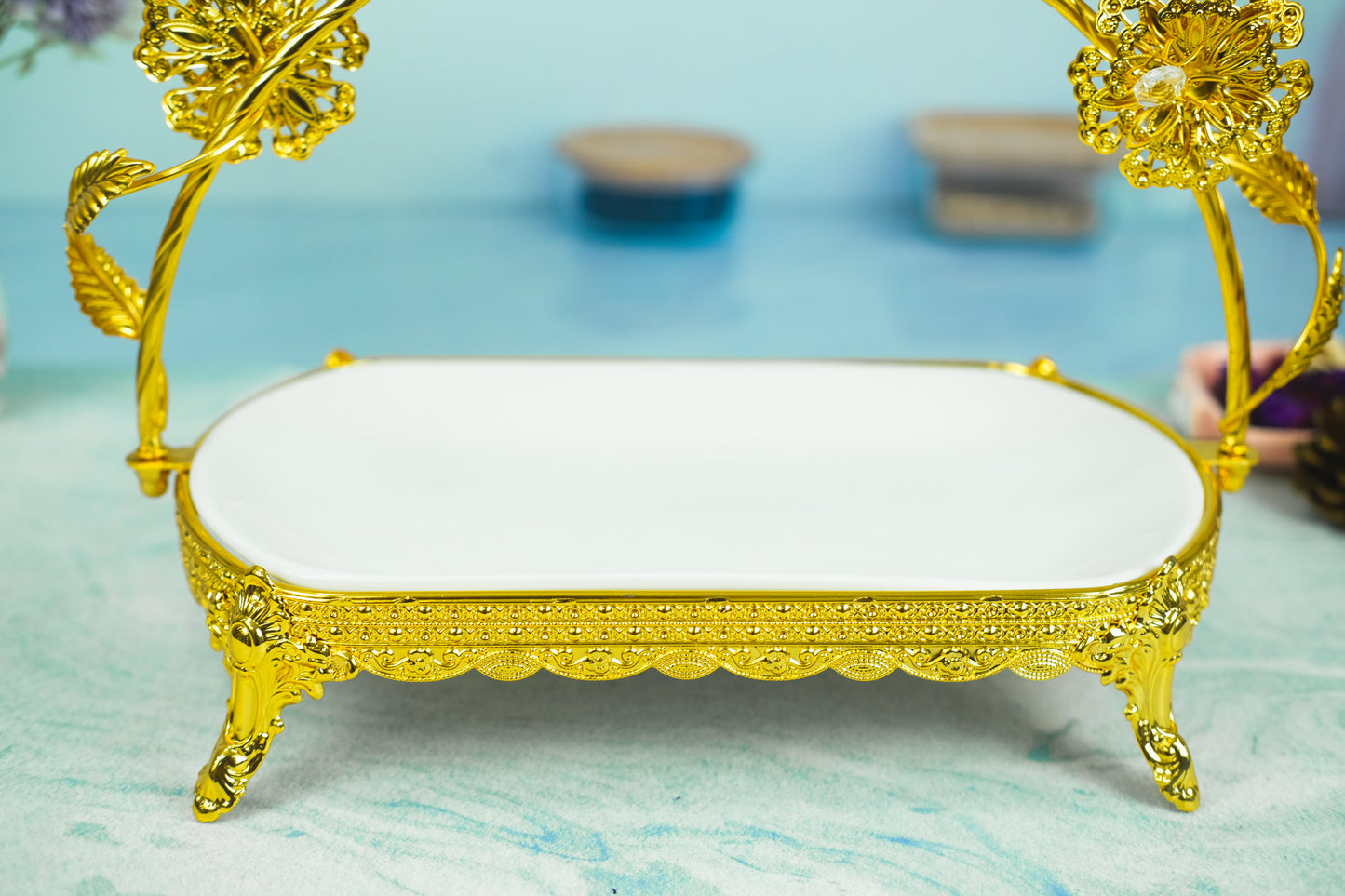 Golden Serving Platter