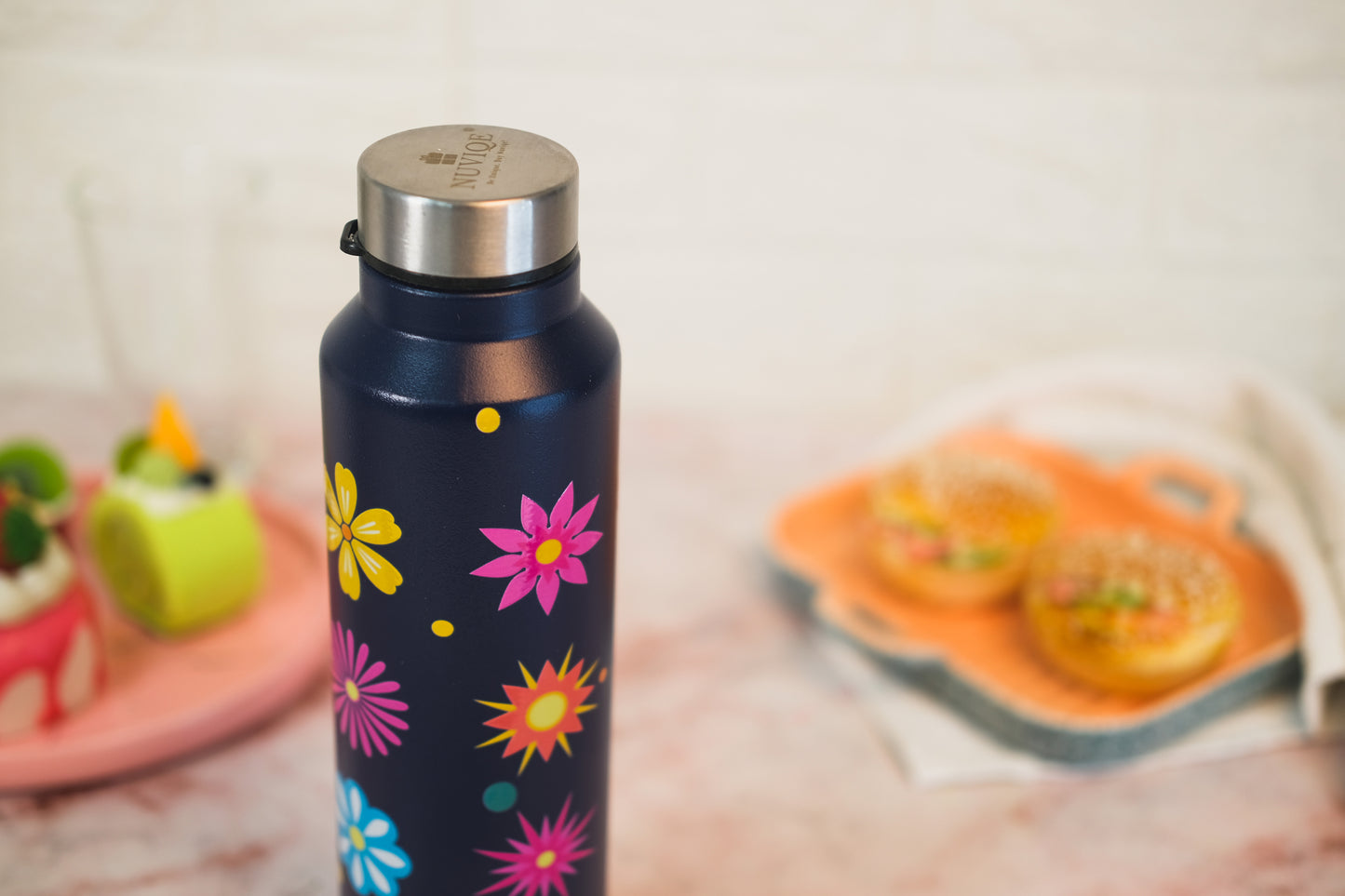 Floral Blue Bottle