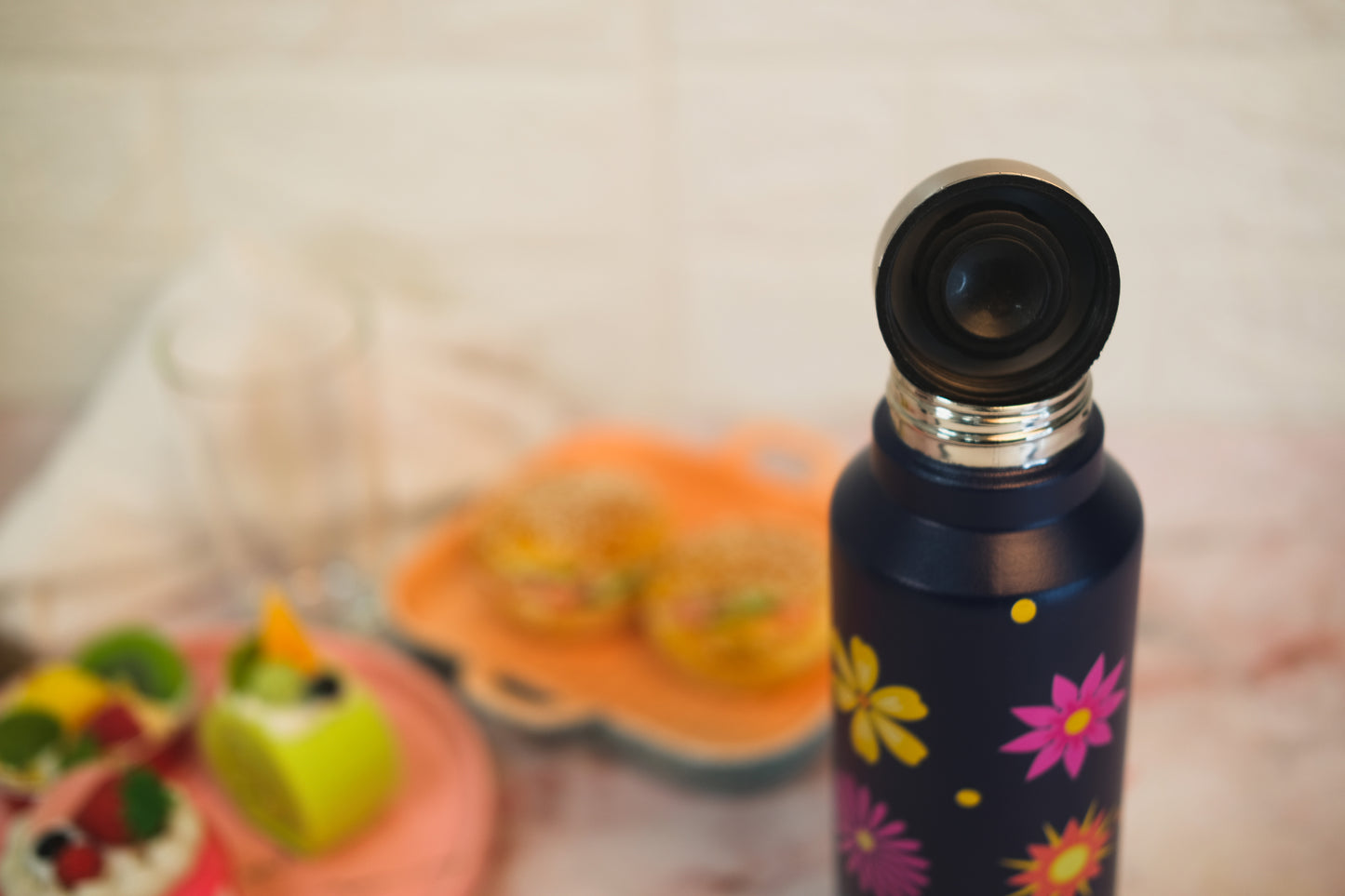 Floral Blue Bottle