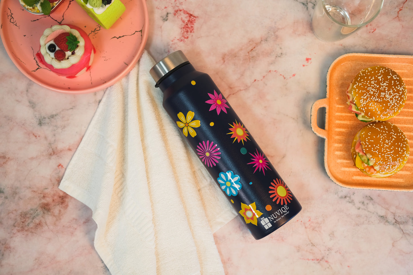 Floral Blue Bottle