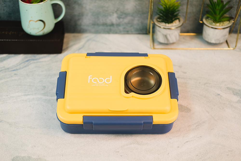4 Compartment Lunch Box with Liquid Container