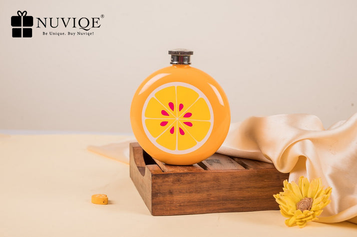Stainless Steel Durable Fruity Hip Flask
