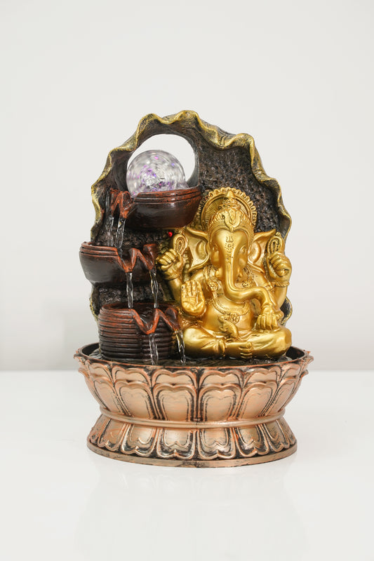 Ganesh Ji Gold Fountain