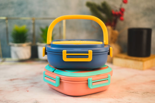 Lunch Box with 3 Compartment  Lid