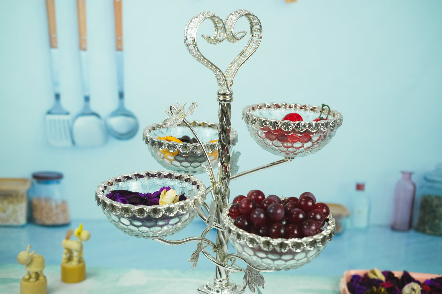 German Silver Fruit Bowl Tray