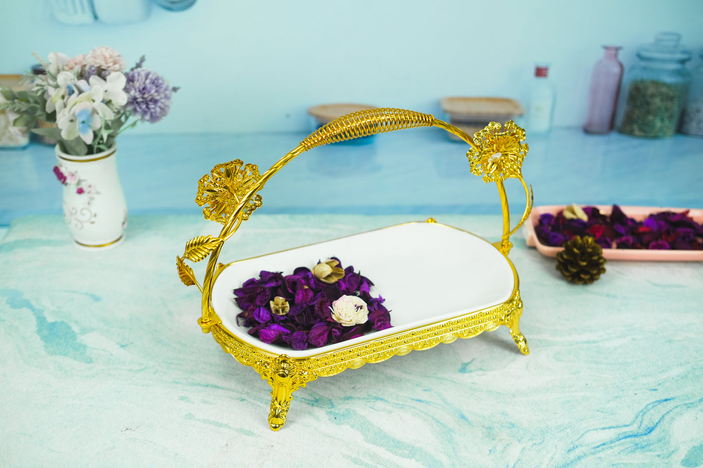 Golden Serving Platter