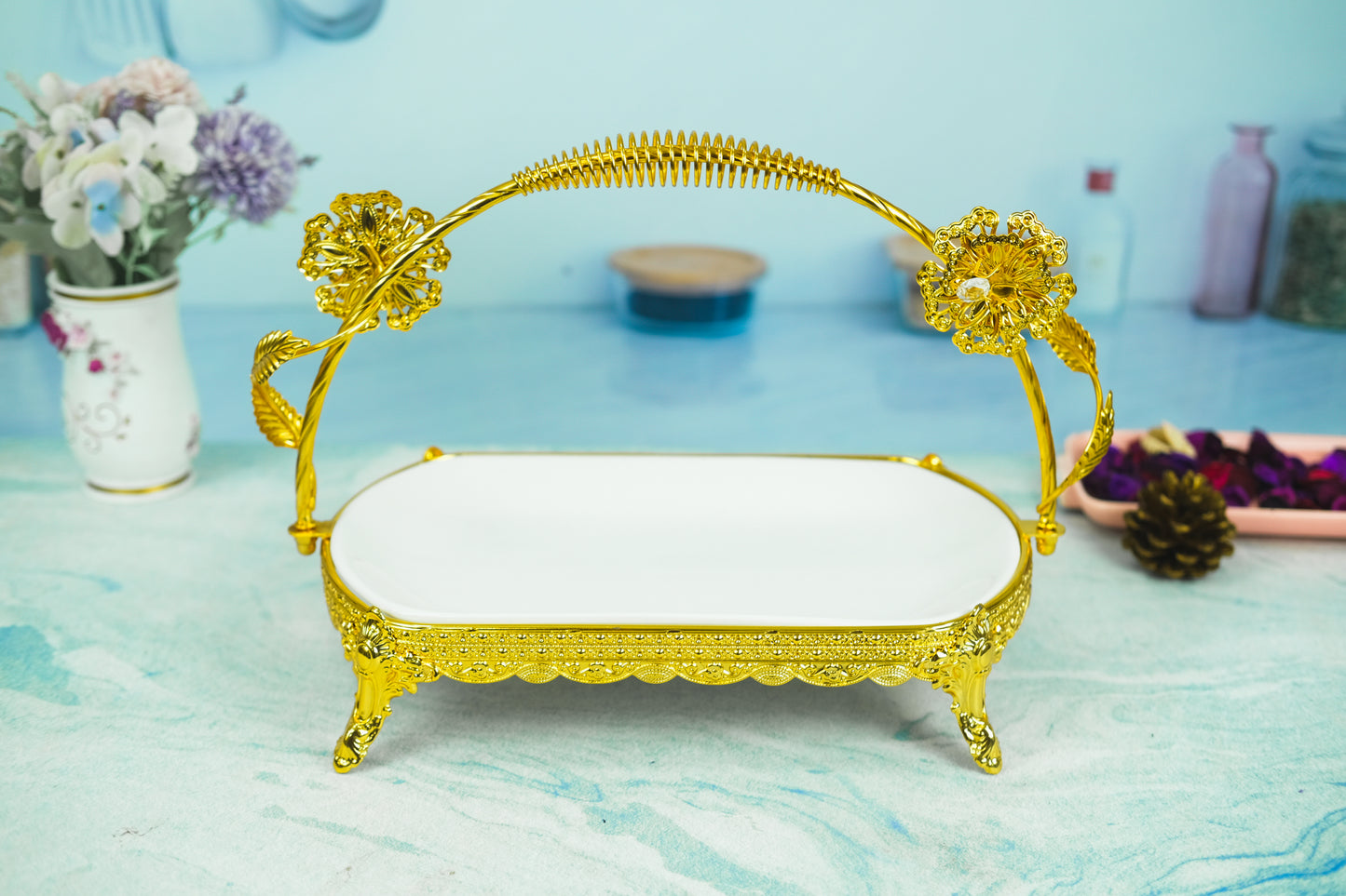 Golden Serving Platter