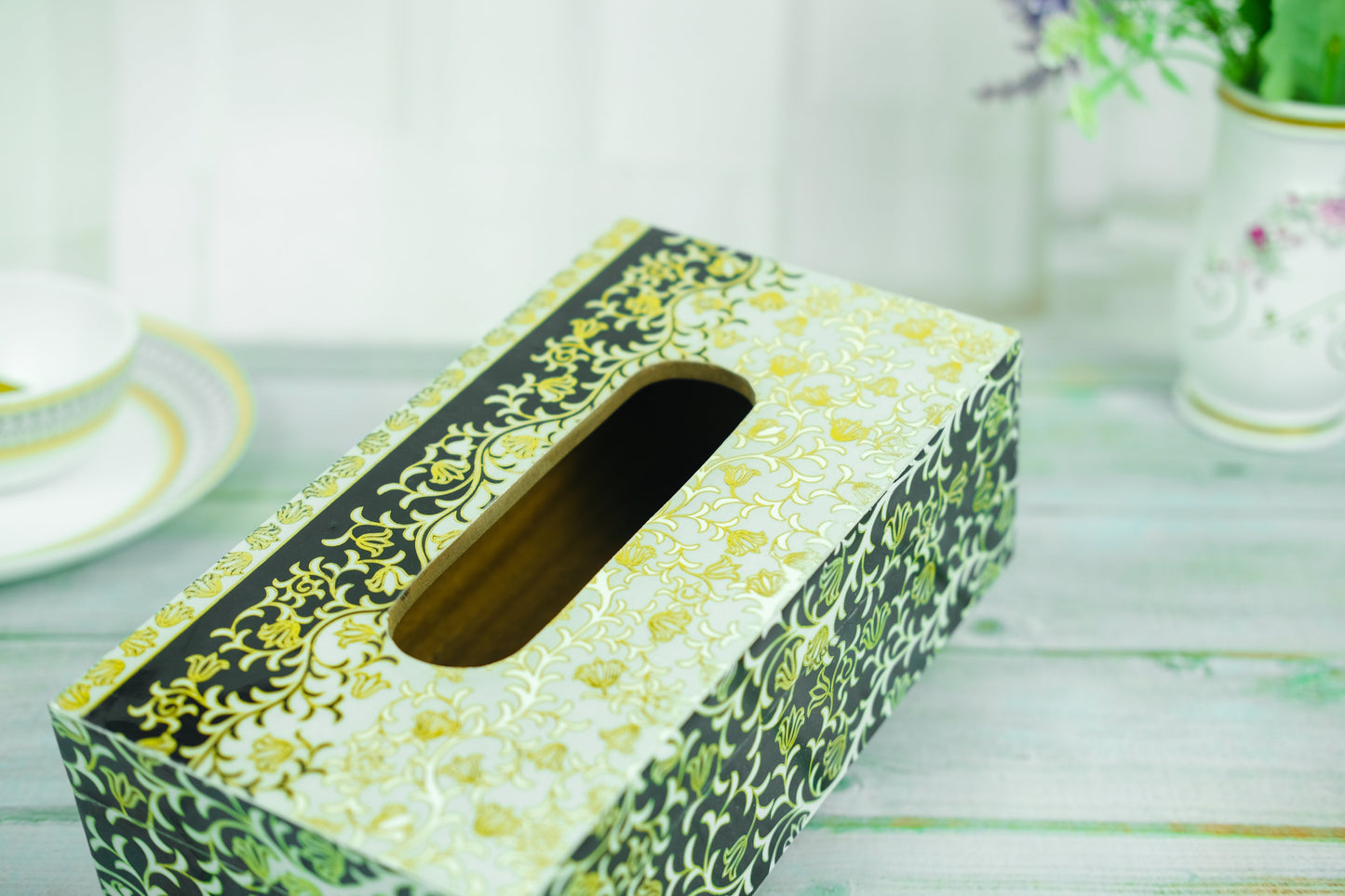 Black & White Tissue Box