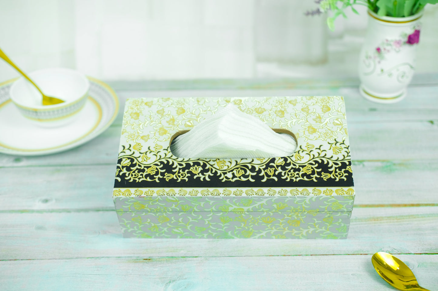 Black & White Tissue Box