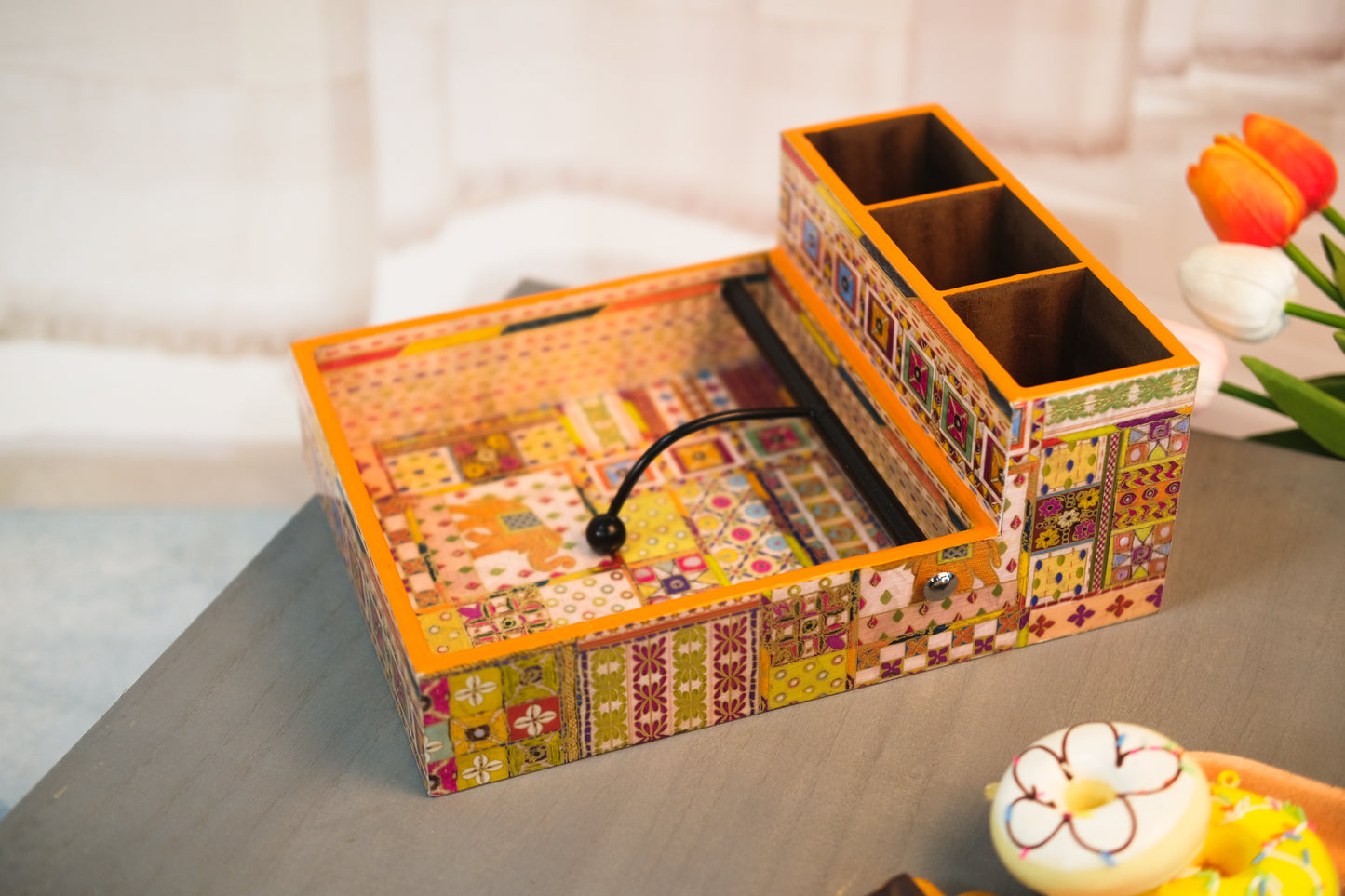 Jaipur Tissue and Cutlery Holder