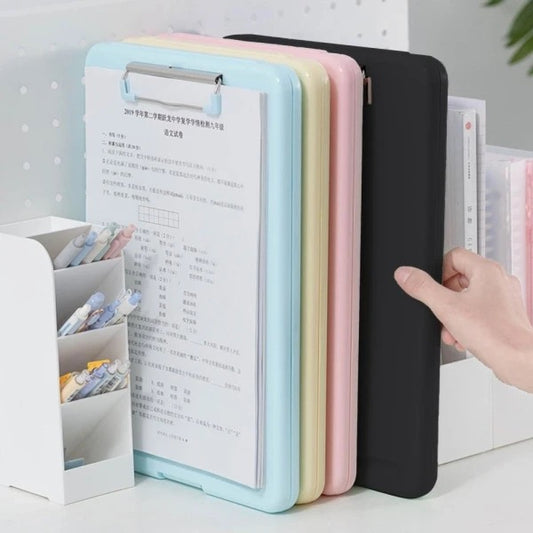 1pc A4 Multifunctional Folder, Writing Board, Clip-on File Storage Box A4