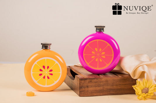 Stainless Steel Durable Fruity Hip Flask